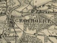 Grocholice na mapie Kwatermistrzostwa (1843 r.)