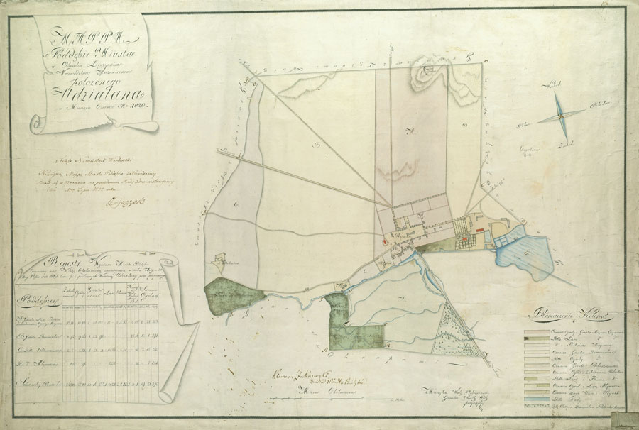 Poddebice - plan Wincentego Plebanowskiego - 1820