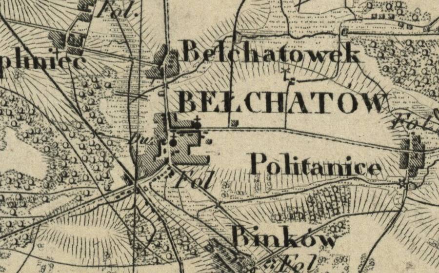 Bełchatów na mapie Kwatermistrzostwa
